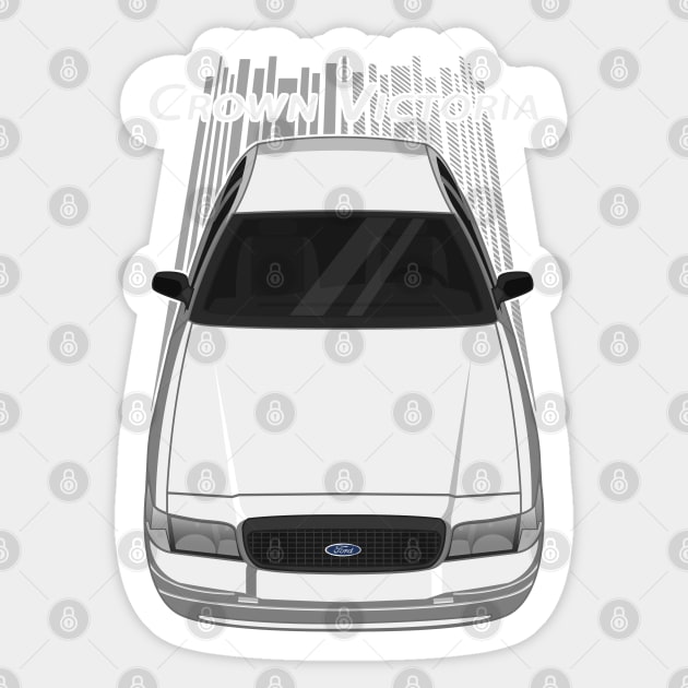 Ford Crown Victoria Police Interceptor - White Sticker by V8social